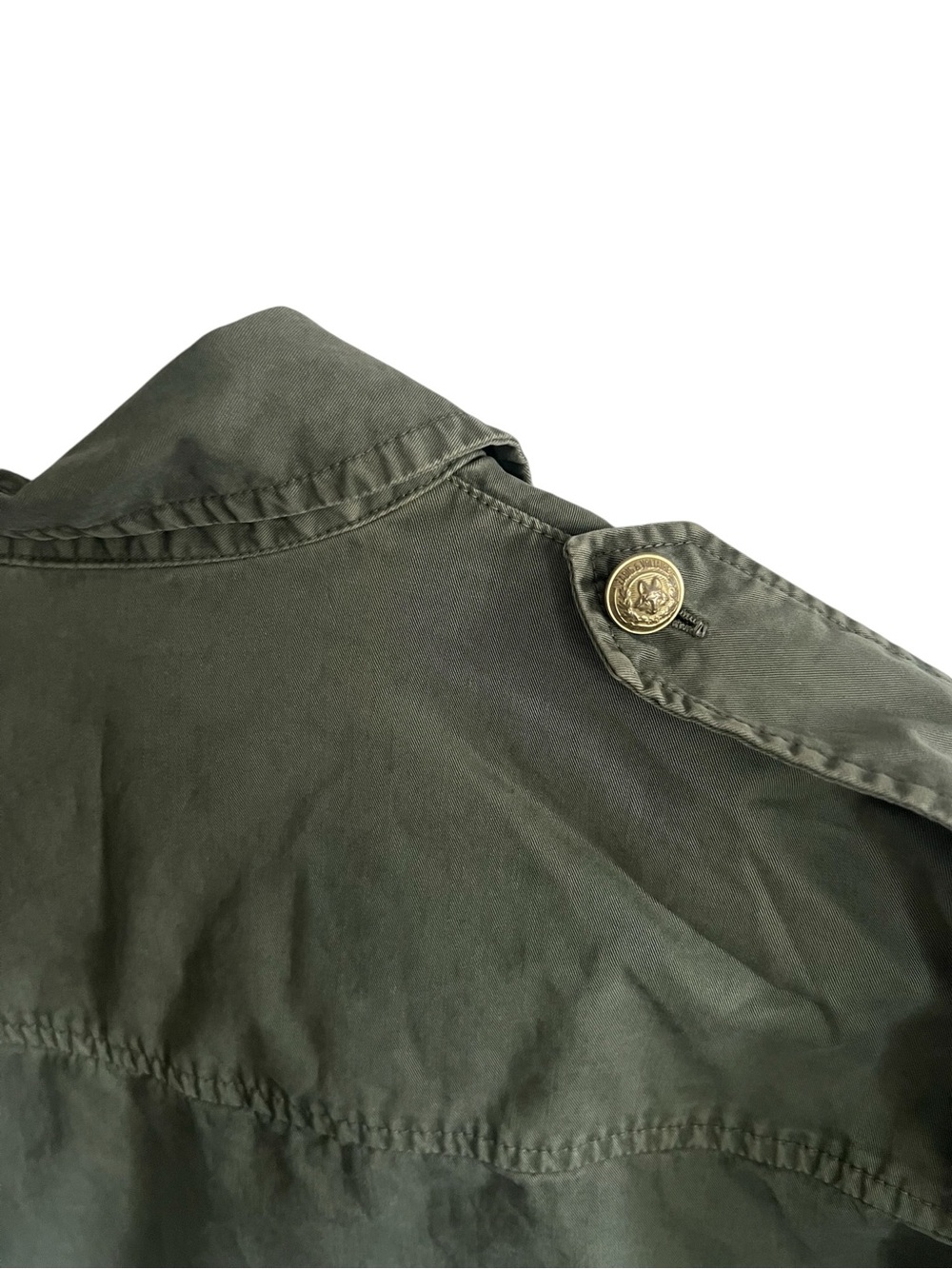 Zadig & Voltaire Taskal Grass Khaki Patch Military Shirt Jacket XS - Picture 6 of 12